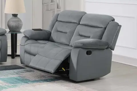 Manual Reclining Loveseat, Dark Gray