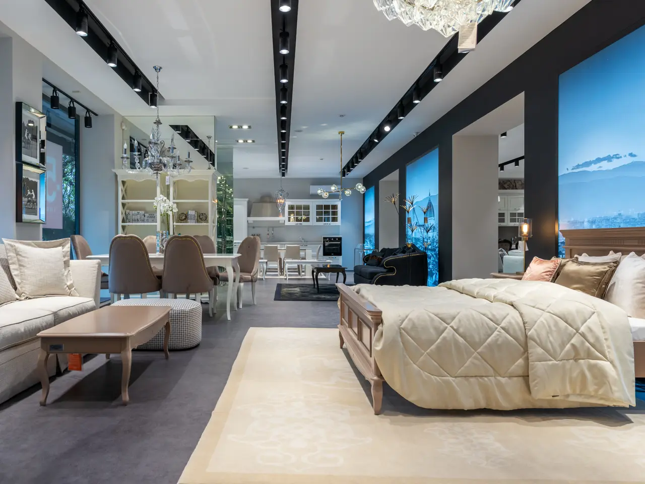 Furniture showroom floor